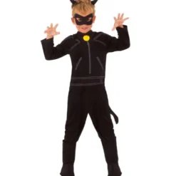 Cat Noir Maskeraddräkt Barn 3-4 år (Small (3-4 år))