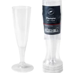 Champagneglas Plast 13 cl 4-pack