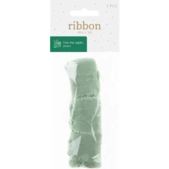 Chiffongband Pistagegrön 40 mm 3-pack