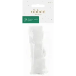 Chiffongband Vit 40 mm 3-pack