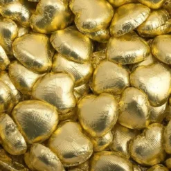 Chokladhjärtan i Guld Folie 1kg