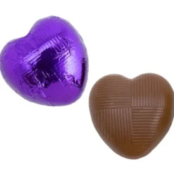 Chokladhjärtan i Lila Folie 1kg