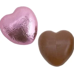 Chokladhjärtan i Rosa Folie 1kg