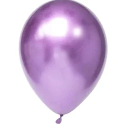 Chrome Ballonger Mörklila (10-pack)
