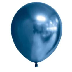 Chrome Miniballonger Blå 100-pack