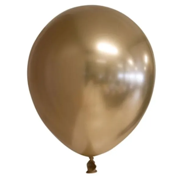 Chrome Miniballonger Guld 100-pack