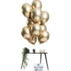 Chrome Mirror Ballonger Metallic Guld