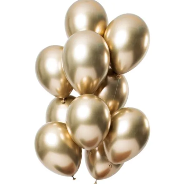 Chrome Mirror Ballonger Metallic Guld