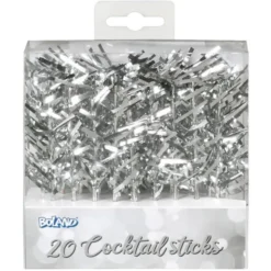 Cocktailpinnar Silver Glitter