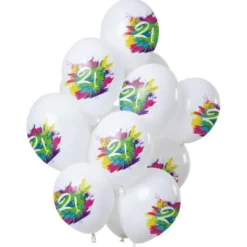 Color Splash 21-års Ballonger Latex