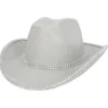 Cowboyhatt Glittrande Silver