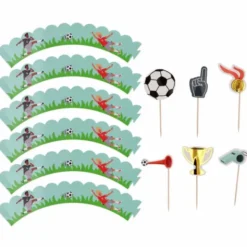 Cupcake Set Fotbollskalas 12-pack
