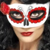 Day of the Dead Ögonmask med Ros