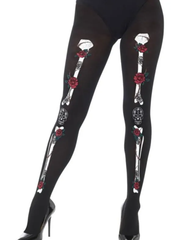 Day of the Dead Skelett Strumpbyxor