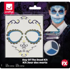 Day of the Dead Sminkset Blå
