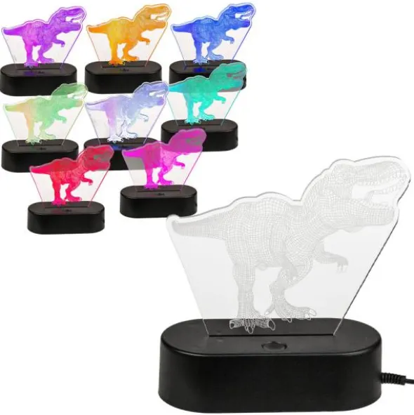 3D Dinosaurie Lampa