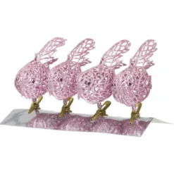 Dekorationsfåglar med Klämmor Rosa