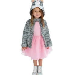 Deluxe Katt Plush Cape Barn 4-7 år