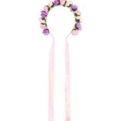Diadem med Blommor och Band