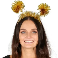 Diadem med Pom Poms Guld
