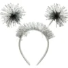 Diadem med Pom Poms Silver