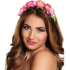 Diadem med Rosa Blommor