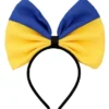 Diadem med Rosett Blå/Gul