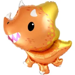 Dinosaurie Folieballong Triceratops Stor Orange