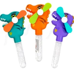 Dinosaurie Handfläkt med 35 ml Såpbubblor 20 cm