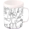 Dinosauriemugg för Färgläggning