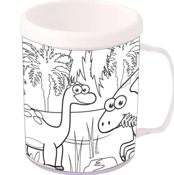 Dinosauriemugg för Färgläggning