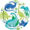 Dinosaurie Papptallrikar Grön & Blå