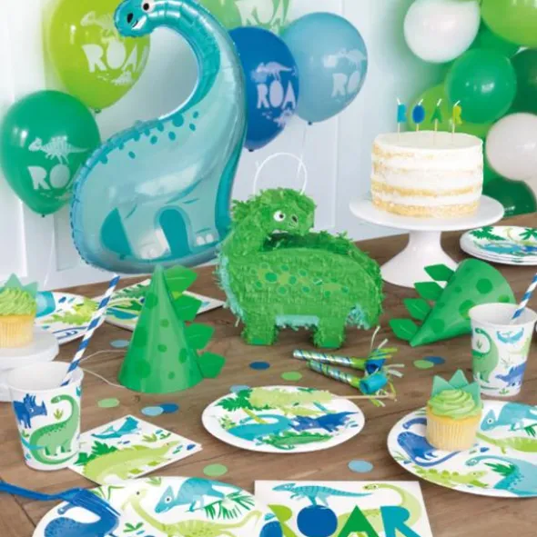 Dinosaurie Plastduk Grön & Blå