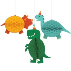 Dinosaurier Honeycomb Dekorationer