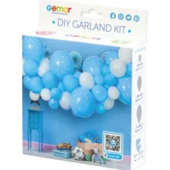 DIY Ballonggirlang Baby Blå