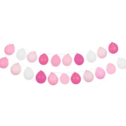 DIY Ballonggirlang Rosa/Vit 21-pack