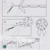 DIY Dekorationsrosett Elfenbensvit 40 cm