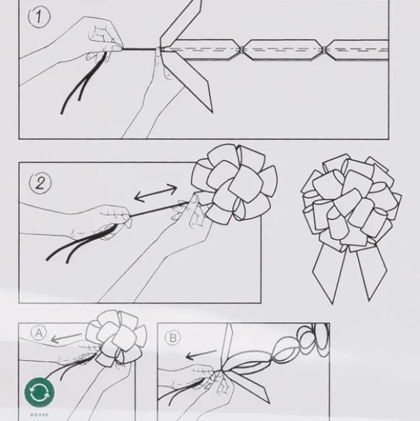 DIY Dekorationsrosett Elfenbensvit 40 cm