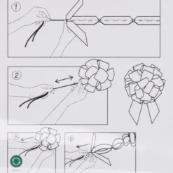 DIY Dekorationsrosett Ljusguld 40 cm