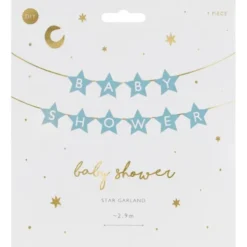 DIY Girlang Babyshower Ljusblå