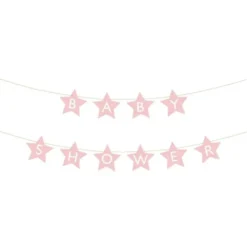 DIY Girlang Babyshower Ljusrosa