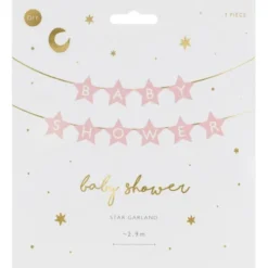 DIY Girlang Babyshower Ljusrosa