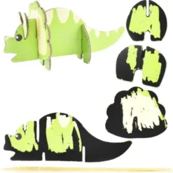 3D Skrappussel Dinosaurie