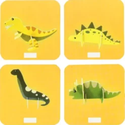 3D Skrappussel Dinosaurie