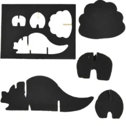 3D Skrappussel Dinosaurie