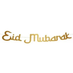 Eid Mubarak Bokstavsgirlang Guld 2 m
