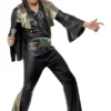 Elvis Kostym Svart/Guld Maskeraddräkt (Medium)