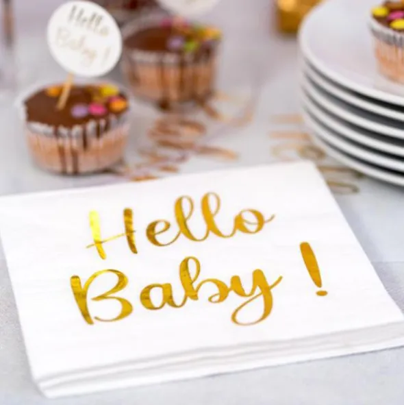 Engångsservetter Hello Baby 20-pack