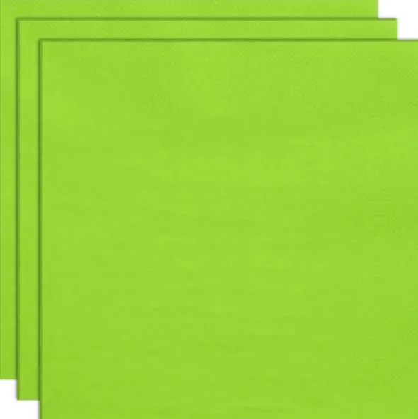 Engångsservetter Limegrön 33 cm 20-pack