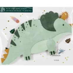 Engångsservetter Triceratops Grön 12-pack
